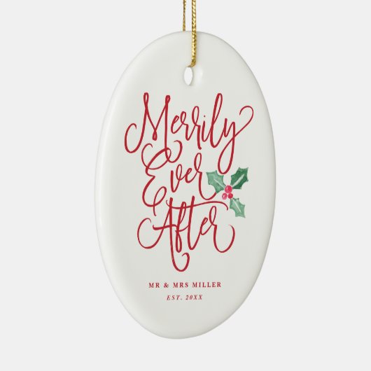 陽気にその後ずっと新婚者の休日を結婚すること セラミックオーナメント (右)