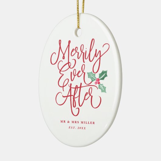 陽気にその後ずっと新婚者の休日を結婚すること セラミックオーナメント (左)