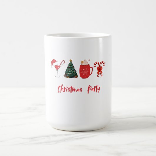 陽気になろう – 楽しいクリスマスパーティー コーヒーマグカップ (中央)
