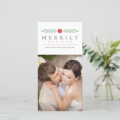 陽気に新婚の後シンプルにモダン来る シーズンカード (スタンド正面)