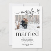 陽気に新結婚したしいクリスマス シーズンカード (正面)