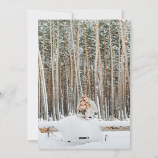 陽気に新結婚したしいクリスマス シーズンカード (裏面)