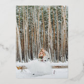 陽気に新結婚したしいクリスマス 箔シーズンカード (裏面)