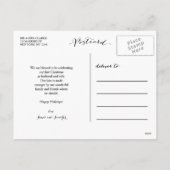 陽気に結婚したなクリスマスの写真の休日の郵便はがき シーズンポストカード (裏面)