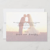 陽気に結婚したな原稿のクリスマスの休日の写真 招待状 (裏面)