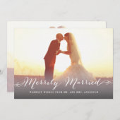 陽気に結婚したな原稿のクリスマスの休日の写真 招待状 (正面/裏面)