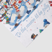 陽気に踊るユーモラスな雪だるまのクリスマス 薄葉紙 (詳細)