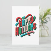 陽気カラフルな活字の祝祭日 シーズンカード (スタンド正面)