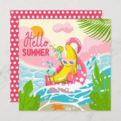 陽気バナナハローサマーグリーティングカード (正面/裏面)