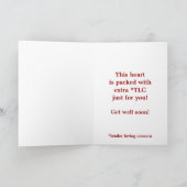 陽気健康なフクロウを得て下さい カード (内部)