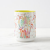 陽気祝な今日コーヒーマグ ツートーンマグカップ (中央)