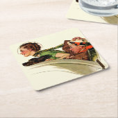 陽気 スクエアペーパーコースター (アングル)