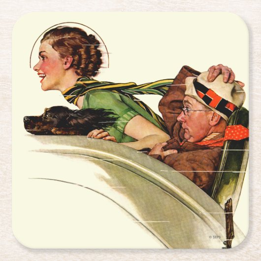 陽気 スクエアペーパーコースター (正面)