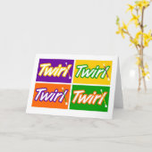 "隅木回転"のメッセージカード カード (黄色い花)