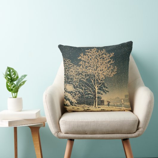 隅田川の冬の日 クッション (椅子)