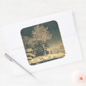 隅田川の冬の日 スクエアシール (封筒)