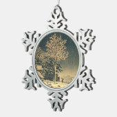 隅田川の冬の日 スノーフレークピューターオーナメント (右)