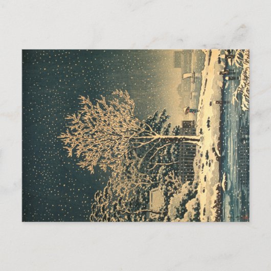 隅田川の冬の日 ポストカード (正面)