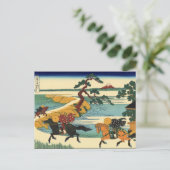 隅田川の関町（北斎） ポストカード (スタンド正面)