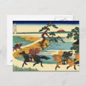 隅田川の関町（北斎） ポストカード (正面/裏面)