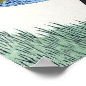 隅田川関屋の里,北斎隅田川から富士山を眺める ポスター (角)