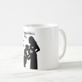 隆起からの幸せな父の日のパパ コーヒーマグカップ (正面右)