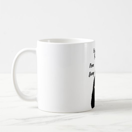 隆起からの幸せな父の日のパパ コーヒーマグカップ (左)