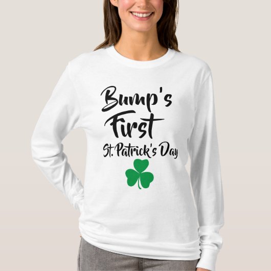 隆起の最初St patricks dayのシャムロックのアイルランド語 Tシャツ (正面)