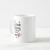 隆起素朴引用文付きセラミックコーヒーカップ コーヒーマグカップ (正面左)