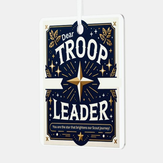 隊長は我々の旅のスターだ メタルオーナメント (正面左)