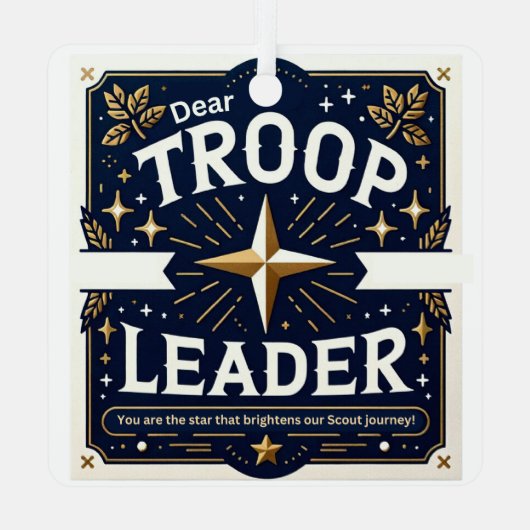 隊長は我々の旅のスターだ メタルオーナメント (裏面)