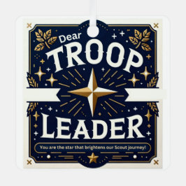 隊長は我々の旅のスターだ メタルオーナメント