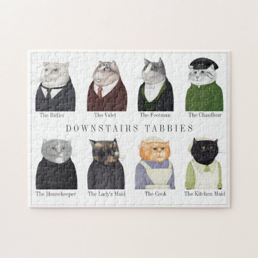 階下虎猫11x14パズル ジグソーパズル (横)