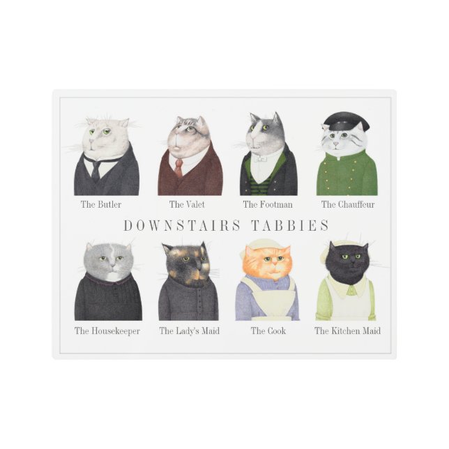 階下虎猫14x11メタルウォールアート メタルプリント (正面)