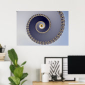 階下 – フラクタルポスター ポスター (ホームオフィス)