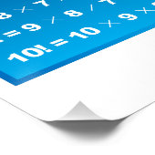 階乗の数字Math Classroom Blueポスター ポスター (コーナー)