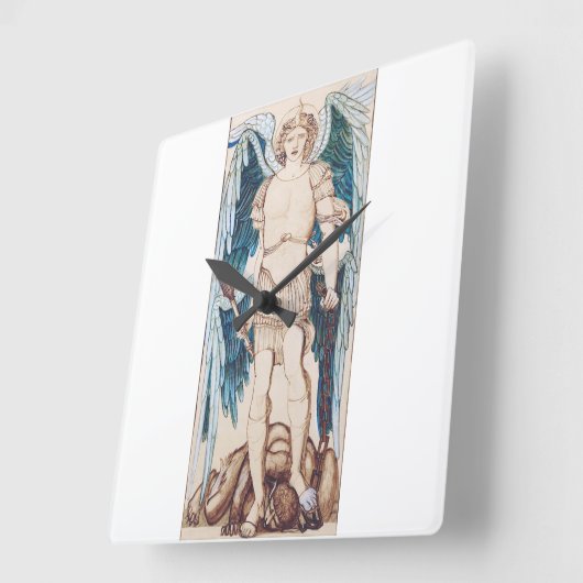 階層の天使 スクエア壁時計 (傾斜)