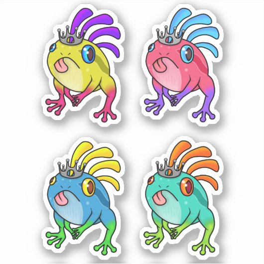 階層カエルのシッター シール (正面)