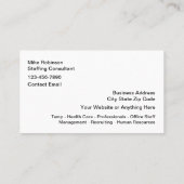 階層人材派遣求人雇用 名刺 (裏面)