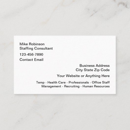 階層人材派遣求人雇用 名刺 (裏面)