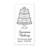 階層化された結婚ケーキのベーカリーアドレス ラバースタンプ (インプリント)