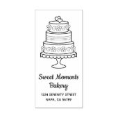 階層化された結婚ケーキのベーカリーアドレス ラバースタンプ (インプリント)