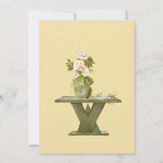 階層的なトピアリーガーデンパーティーの招待状 招待状 (裏面)