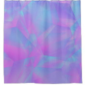 階層的なポリゴン ピンク 青 紫 シャワーカーテン (正面)