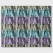 階層的な松の森のパターン ラッピングペーパー (フラット)