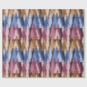 階層的な松の森のパターン ラッピングペーパー (フラット)