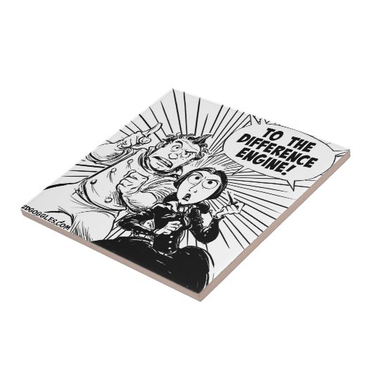 階差機関のパネルに タイル (側面)