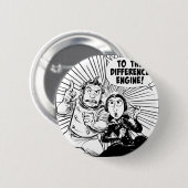 階差機関のパネルに 缶バッジ (正面&裏面)