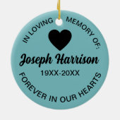 階段から天国パパエンジェルウィングスメモリアル セラミックオーナメント (裏面)