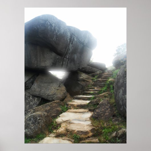 階段から天国フレームプリント ポスター (正面)